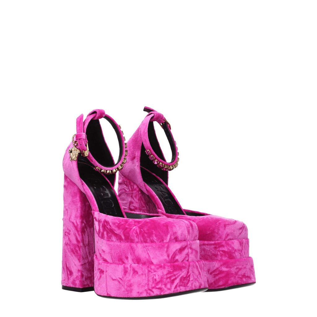 Versace Velvet Platform Women's Sandals