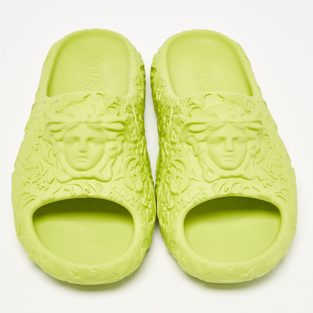 Versace Green Rubber Mules
