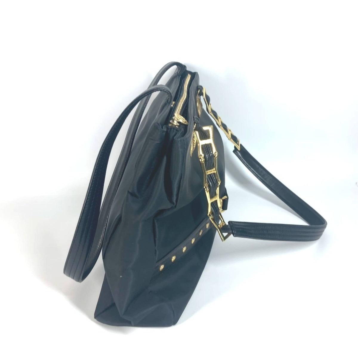 Versace Nylon Shoulder Bag Tote Bag (Pre-Owned)