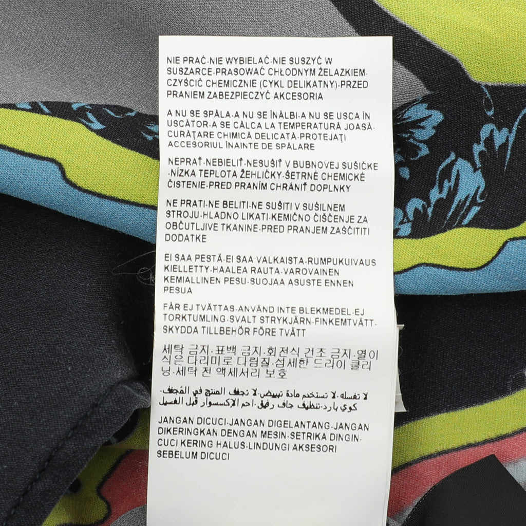 Versace Multicolor Silk Long Sleeve Shirt