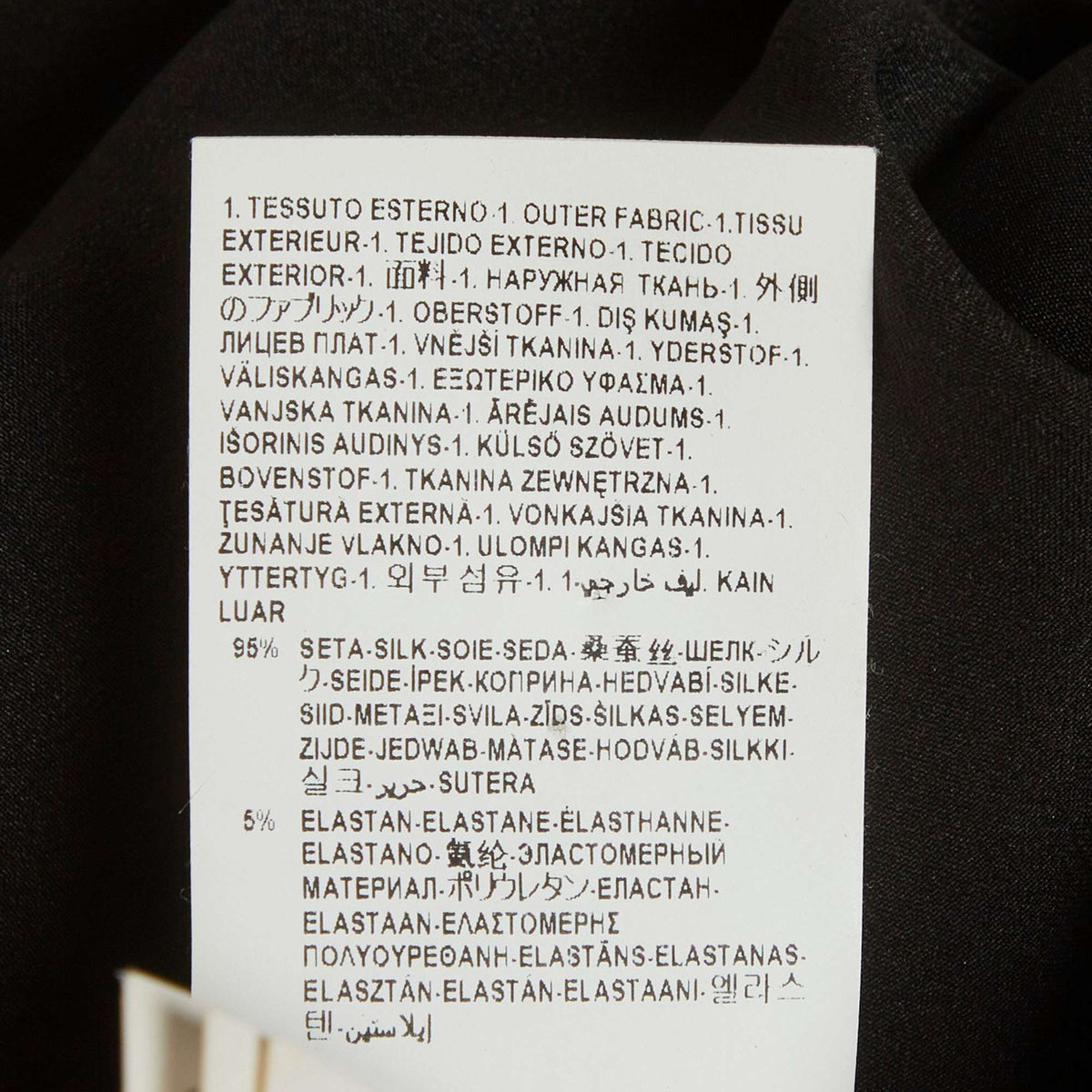 Versace Black Stretch Silk Crop Shirt
