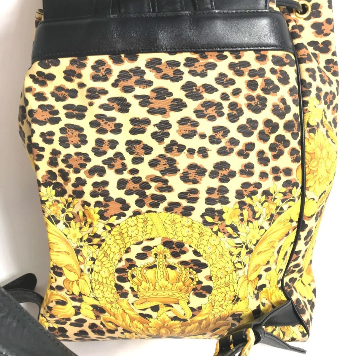Versace yellow Pvc Leather Backpack (Pre-Owned)