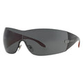 Versace Sunglasses Shield Rimless, Silver Frame And Grey Gradient Blue Lens Ve205410008G