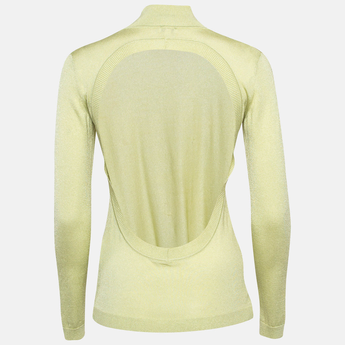 Versace Jeans Couture Lime Green Knit Back Open Sweatshirt