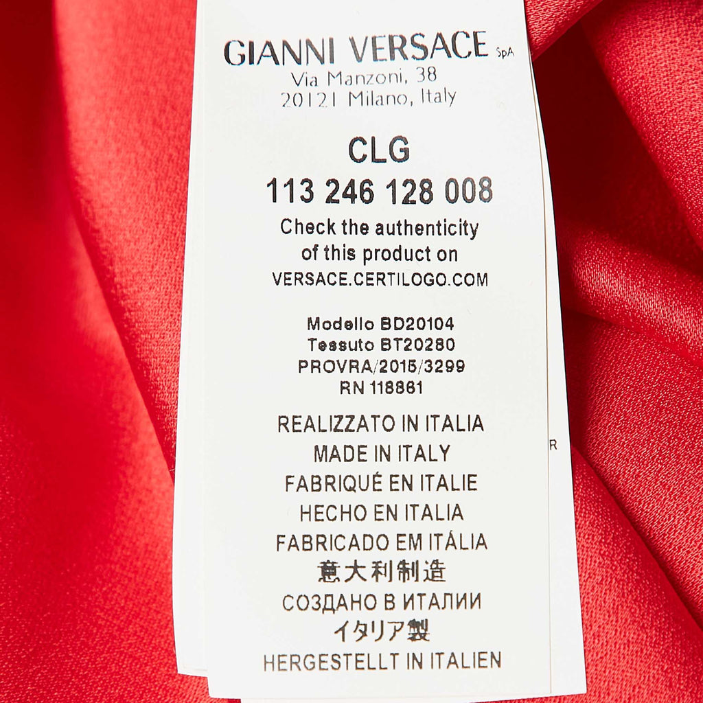 Versus Versace Red Crepe Button Front Shirt