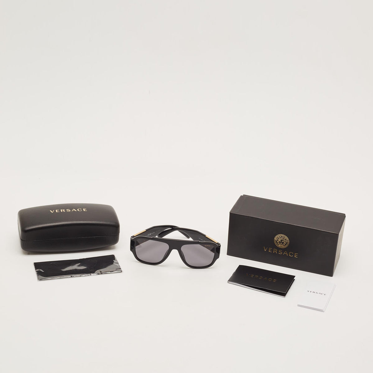Versace Black Mod 4436 U Medusa Frame Sunglasses