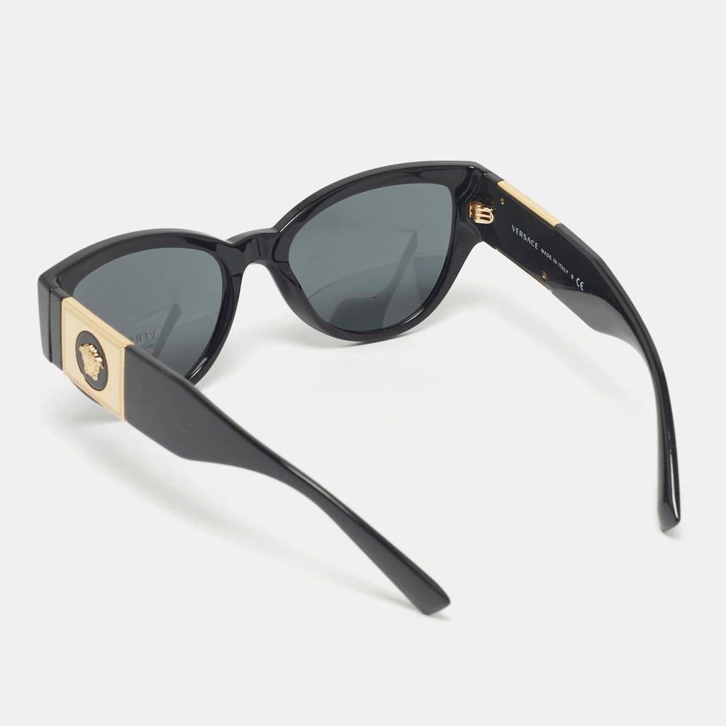 Versace Black Mod 4398 Medusa Cat Eye Sunglasses