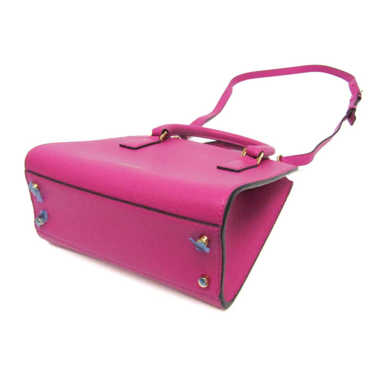 Versace pink pink Leather Handbag Shoulder Bag (Pre-Owned)