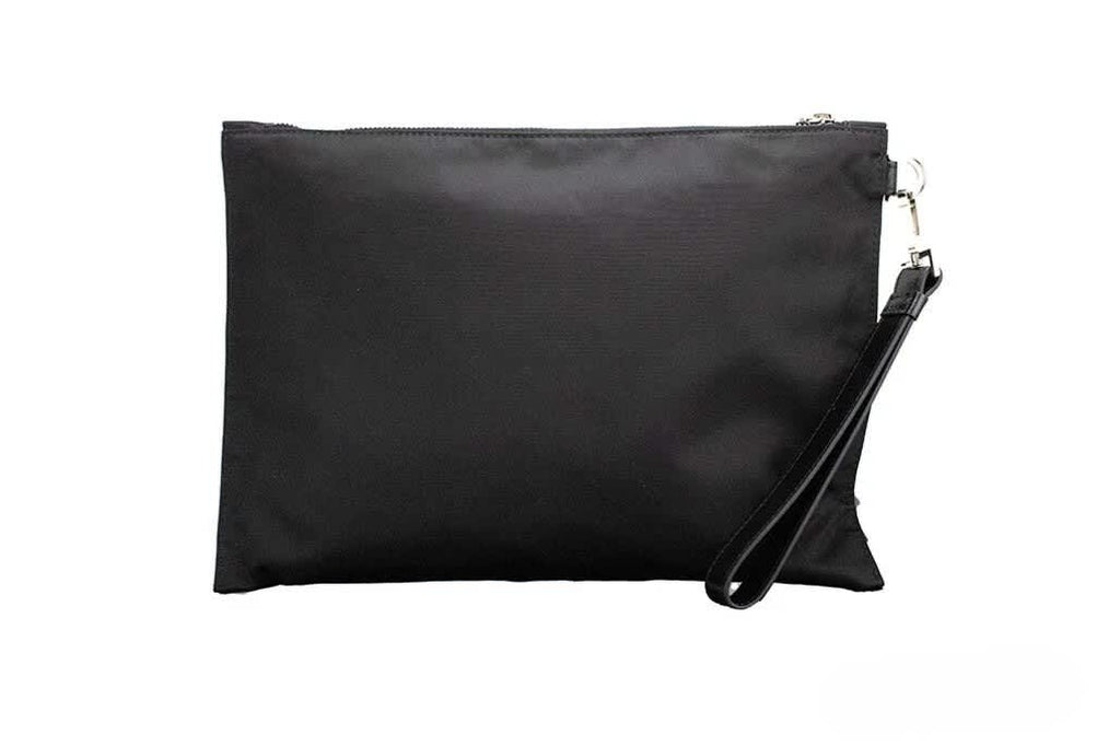 Versace Versace Large Nylon Fabric Medusa Convertible Pouch Clutch Wristlet Women's Bag