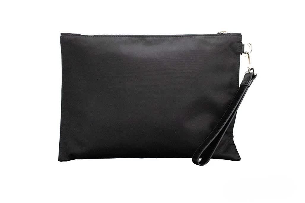 Versace Versace Large Nylon Fabric Medusa Convertible Pouch Clutch Wristlet Women's Bag