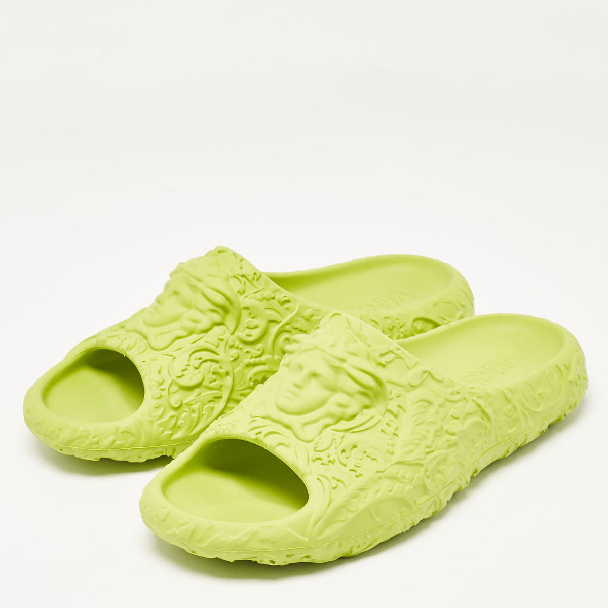 Versace Green Rubber Mules