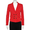 Versace Collection Red Double Breasted Blazer