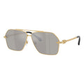 Versace Sunglasses Aviator Full Rim, Gold Frame And Dark Grey Lens Ve2284100287