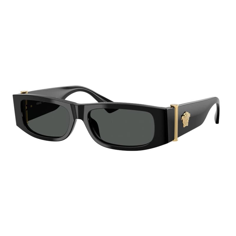 Versace Sunglasses Rectangle Full Rim, White Frame And Dark Grey Lens Ve4476U545987