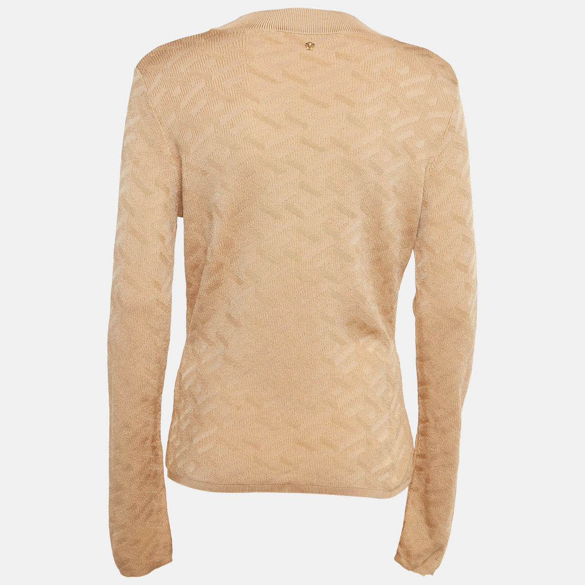 Versace Dark Beige Rib Knit Sweater