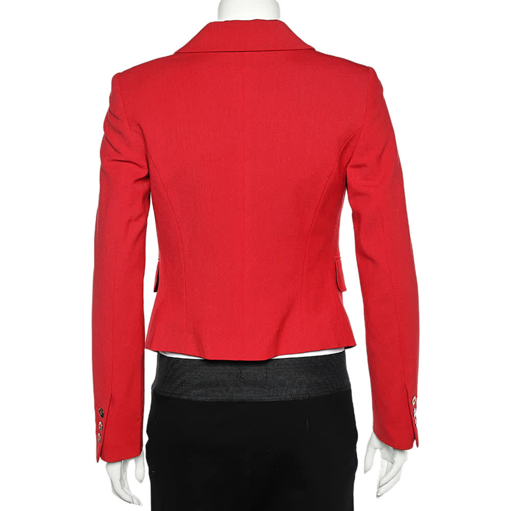Versace Collection Red Double Breasted Blazer