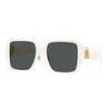 Versace Sunglasses Square Full Rim, Ivory White Frame And Dark Grey Lens Ve4472D548487