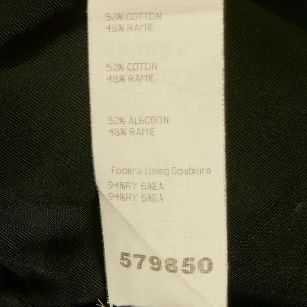 Versace Black Cotton Blend Button Front Jacket