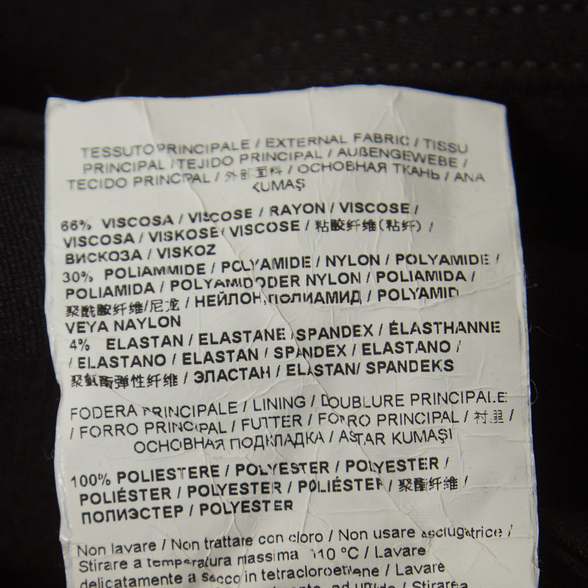 Versace Jeans Couture Black Belt Pocket Detail Skinny Pants