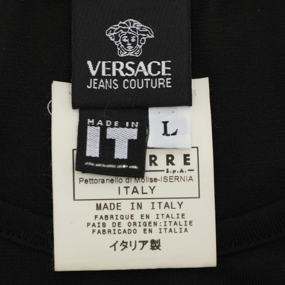 Versace Jeans Couture Vintage Black Logo Embroidered Jersey Sleeveless Top