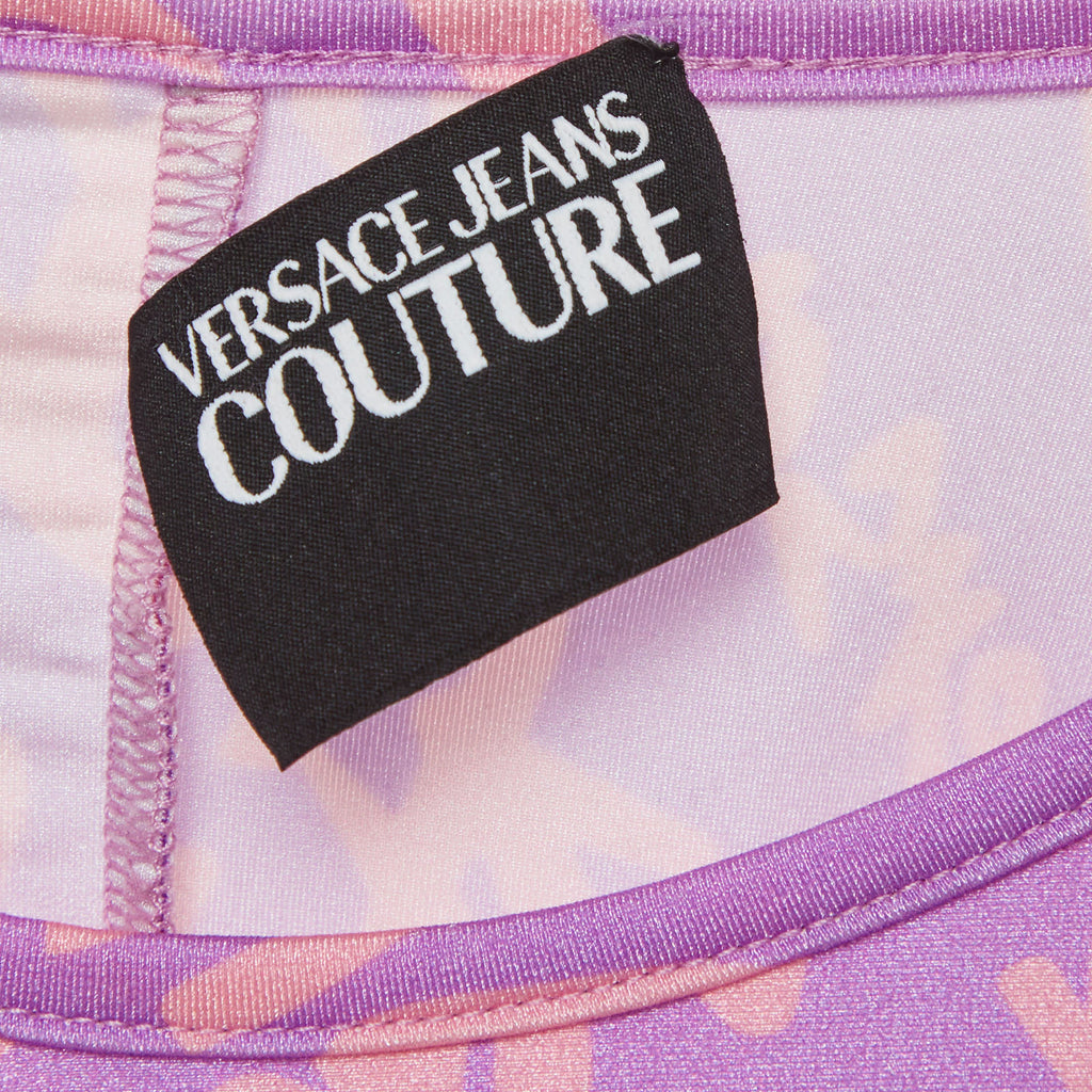 Versace Jeans Couture Purple Printed Jersey Set