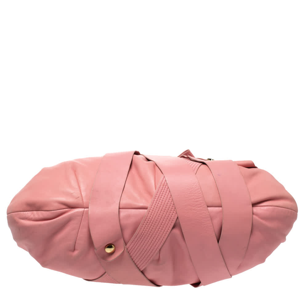 Versace Venita Bow Pink Leather Satchel
