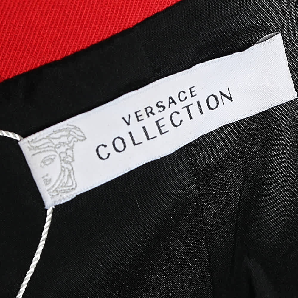 Versace Collection Red Double Breasted Blazer