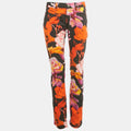 Versus Versace Multicolor Floral Print Cotton Skinny Jeans L/waist